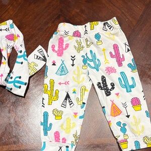 Colorful Cactus Print Baby Leggings